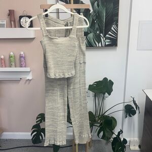 Project Social T Beige Knit Jumpsuit